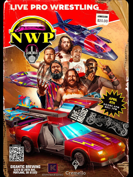 Live Pro Wrestling at Gigantic Brewing - Saturday, April 4th